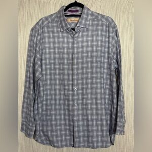 Tommy Bahama Blue Checkered Men's Shirt